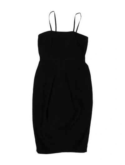 Pre-owned Zero + Maria Cornejo Square Neckline Knee-length Dress In Black