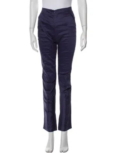 Pre-owned Zero + Maria Cornejo Straight Leg Pants In Blue