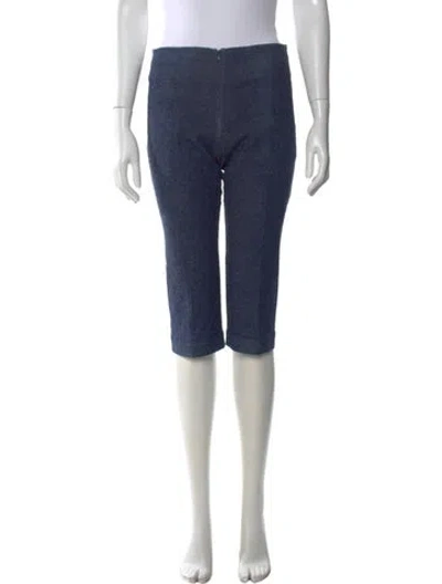 Pre-owned Zero + Maria Cornejo Straight Leg Pants In Blue