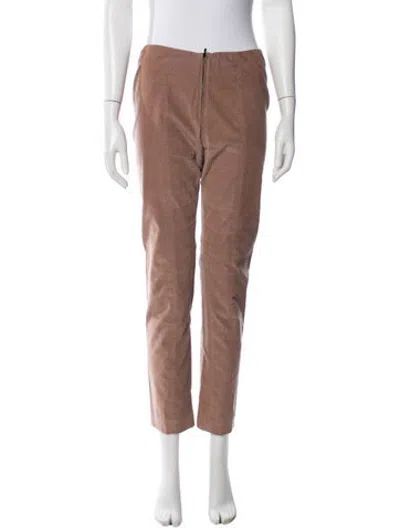 Pre-owned Zero + Maria Cornejo Straight Leg Pants In Brown