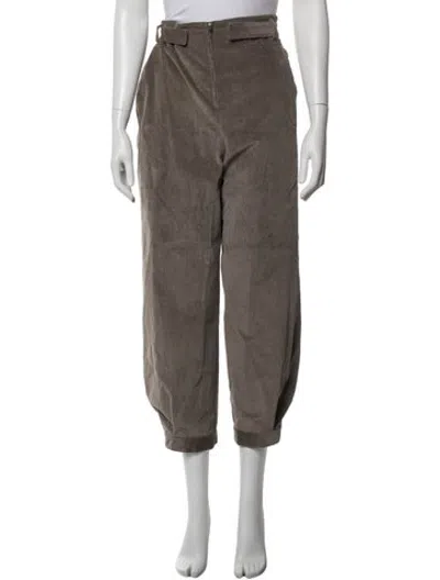Pre-owned Zero + Maria Cornejo Straight Leg Pants In Grey