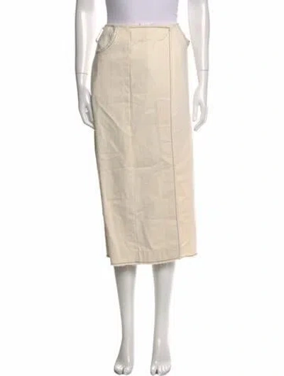 Pre-owned Zero + Maria Cornejo Straight Leg Pants In Neutral