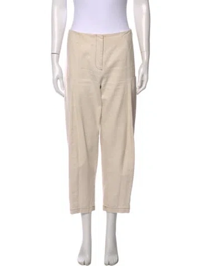 Pre-owned Zero + Maria Cornejo Straight Leg Pants In Neutral