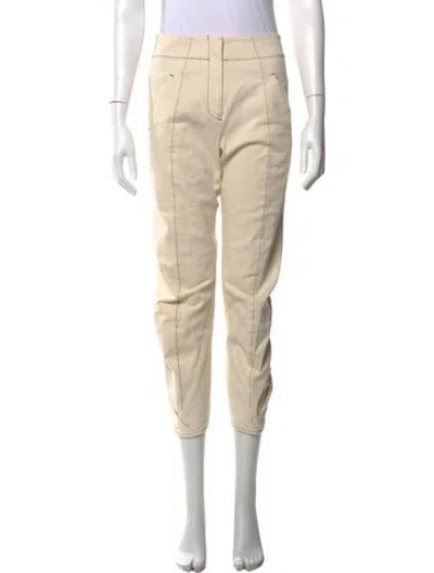 Pre-owned Zero + Maria Cornejo Straight Leg Pants In Neutrals