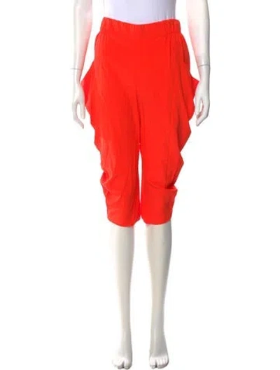 Pre-owned Zero + Maria Cornejo Straight Leg Pants In Orange