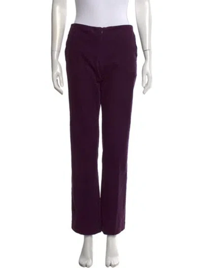 Pre-owned Zero + Maria Cornejo Straight Leg Pants In Purple