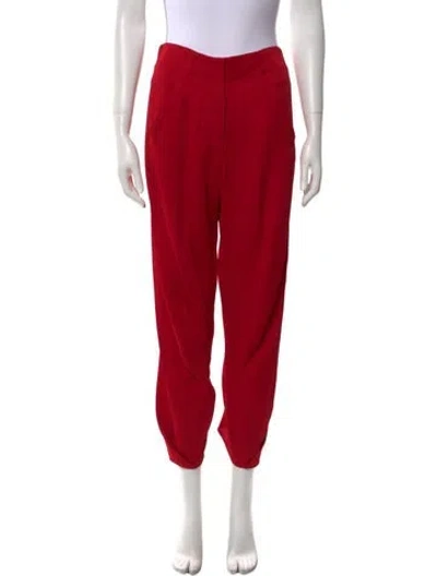 Pre-owned Zero + Maria Cornejo Straight Leg Pants In Red