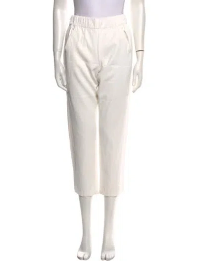 Pre-owned Zero + Maria Cornejo Straight Leg Pants In White