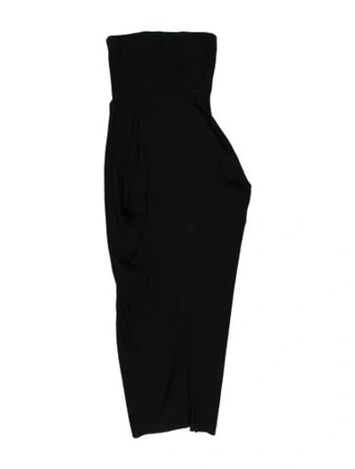 Pre-owned Zero + Maria Cornejo Strapless Long Dress In Black