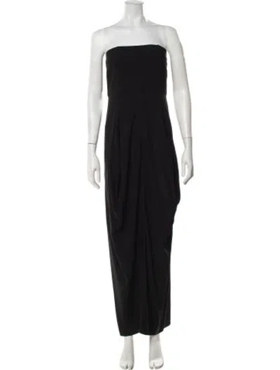 Pre-owned Zero + Maria Cornejo Strapless Long Dress In Black