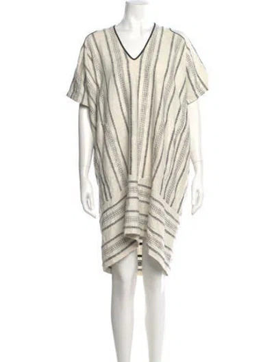 Pre-owned Zero + Maria Cornejo Striped Knee-length Dress In Neutral