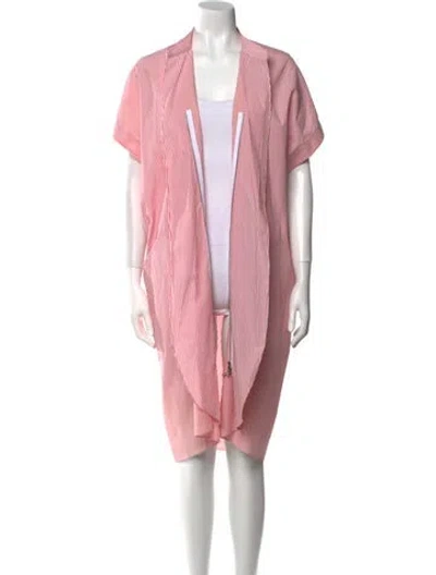 Pre-owned Zero + Maria Cornejo Striped Knee-length Dress In Pink
