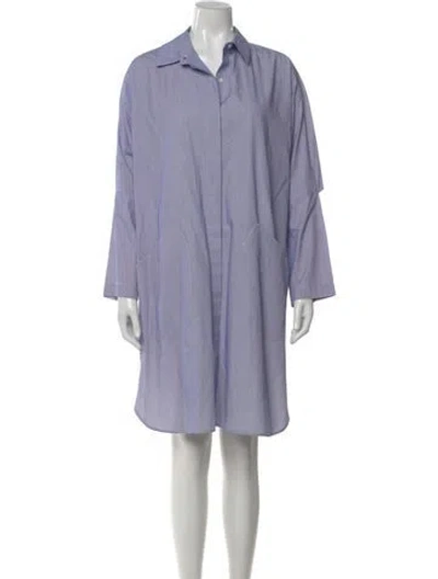 Pre-owned Zero + Maria Cornejo Striped Knee-length Dress W/ Tags In Purple