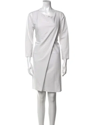 Pre-owned Zero + Maria Cornejo Striped Knee-length Dress In White