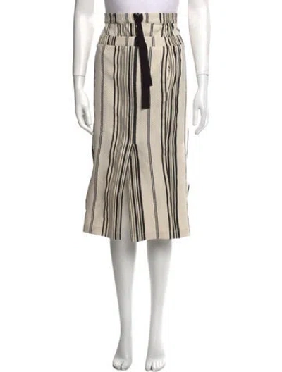 Pre-owned Zero + Maria Cornejo Striped Knee-length Skirt In Neutral