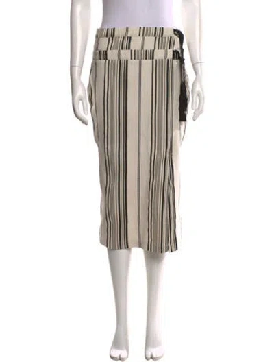 Pre-owned Zero + Maria Cornejo Striped Midi Length Skirt