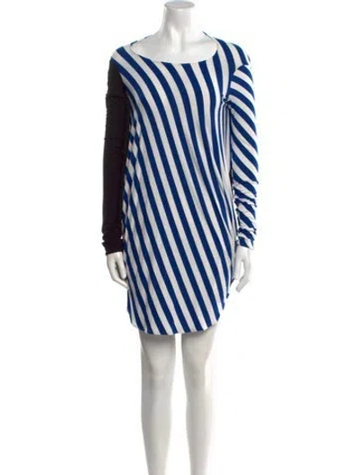 Pre-owned Zero + Maria Cornejo Striped Mini Dress In Multi