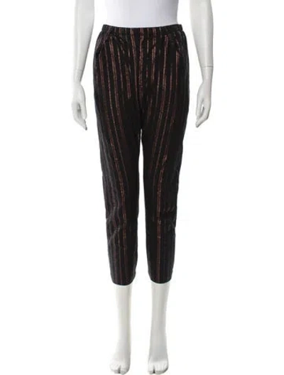 Pre-owned Zero + Maria Cornejo Striped Skinny Leg Pants In Multi