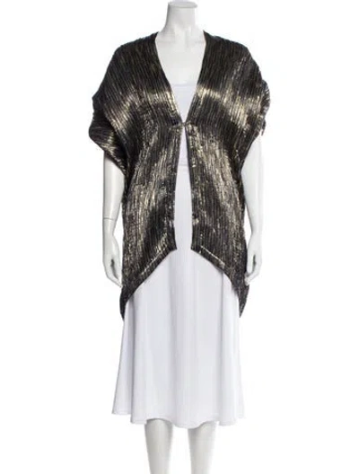 Pre-owned Zero + Maria Cornejo Striped V-neck Top In Multi