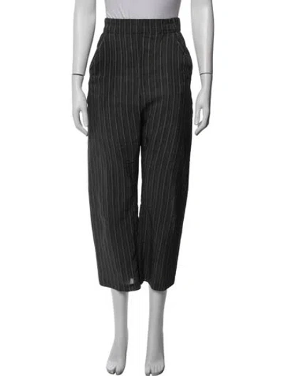 Pre-owned Zero + Maria Cornejo Striped Wide Leg Pants In Grey