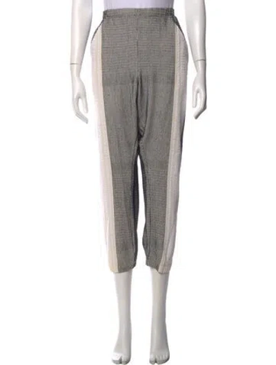 Pre-owned Zero + Maria Cornejo Striped Wide Leg Pants In Neutral