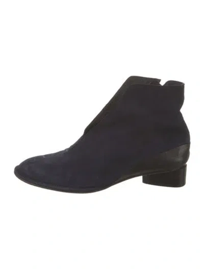 Pre-owned Zero + Maria Cornejo Suede Boots In Blue