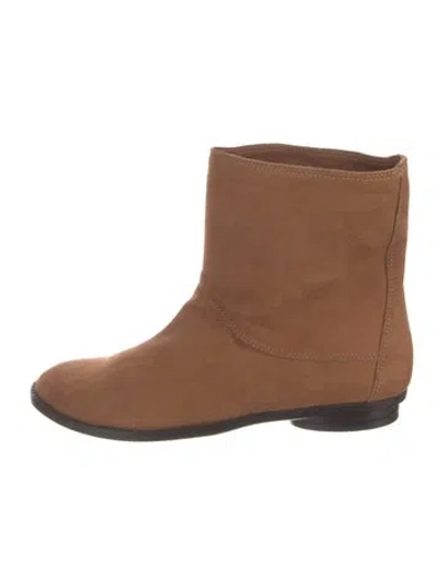 Pre-owned Zero + Maria Cornejo Suede Boots In Brown