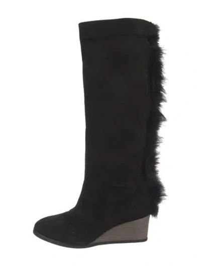 Pre-owned Zero + Maria Cornejo Suede Snow Boots In Black