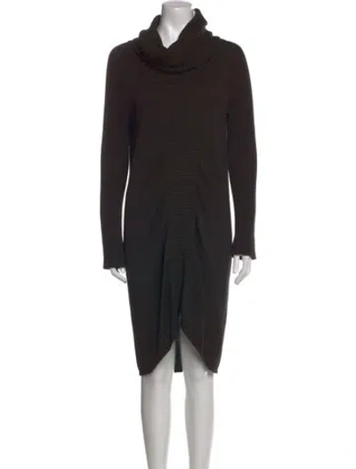 Pre-owned Zero + Maria Cornejo Turtleneck Knee-length Dress In Black