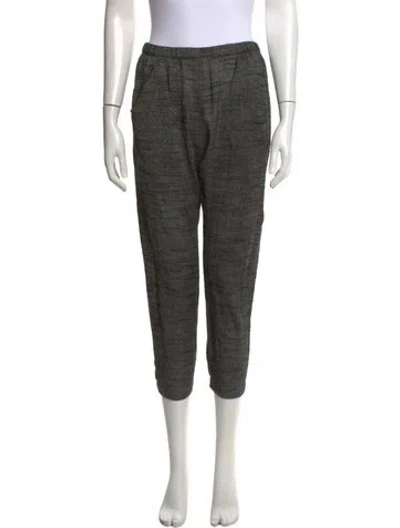Pre-owned Zero + Maria Cornejo Tweed Pattern Straight Leg Pants In Black