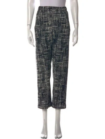 Pre-owned Zero + Maria Cornejo Tweed Pattern Wide Leg Pants In Multicolor