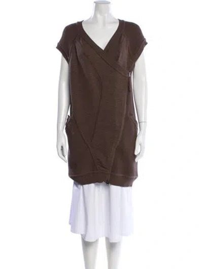 Pre-owned Zero + Maria Cornejo Vest In Brown