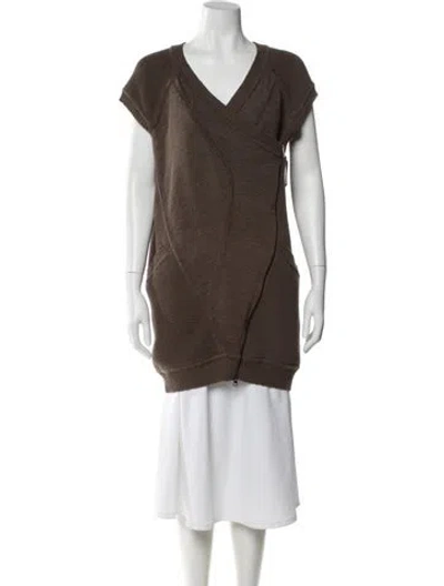 Pre-owned Zero + Maria Cornejo Vest In Brown