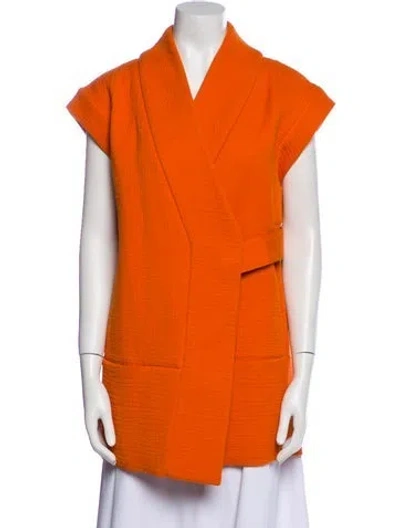 Pre-owned Zero + Maria Cornejo Vest In Orange