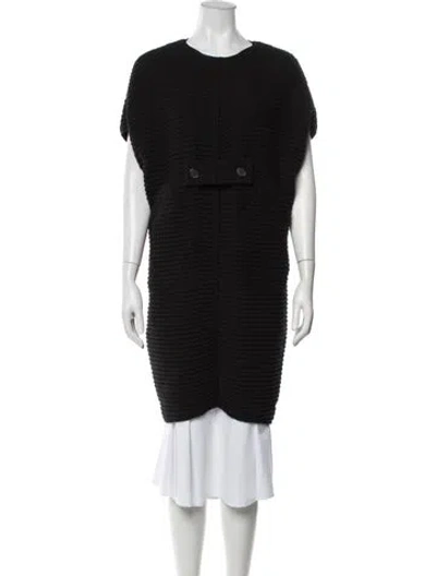 Pre-owned Zero + Maria Cornejo Virgin Wool Coat In Black