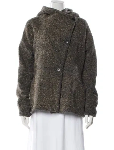 Pre-owned Zero + Maria Cornejo Virgin Wool Jacket In Gray