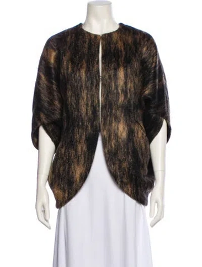 Pre-owned Zero + Maria Cornejo Virgin Wool Printed Jacket W/ Tags In Multi