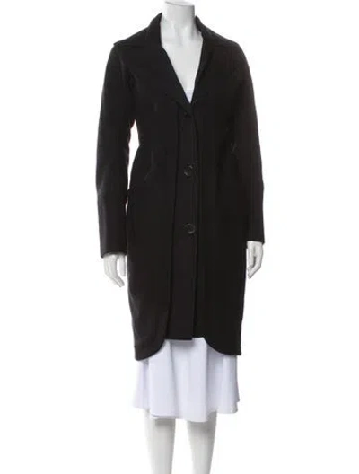 Pre-owned Zero + Maria Cornejo Virgin Wool Trench Coat In Gray