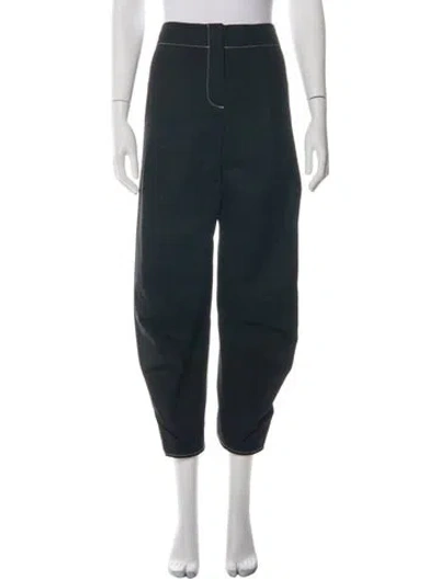 Pre-owned Zero + Maria Cornejo Virgin Wool Wide Leg Pants In Black