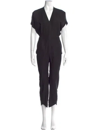 Pre-owned Zero + Maria Cornejo V-neck Jumpsuit In Black
