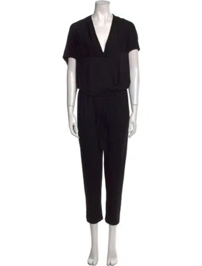 Pre-owned Zero + Maria Cornejo V-neck Jumpsuit In Black