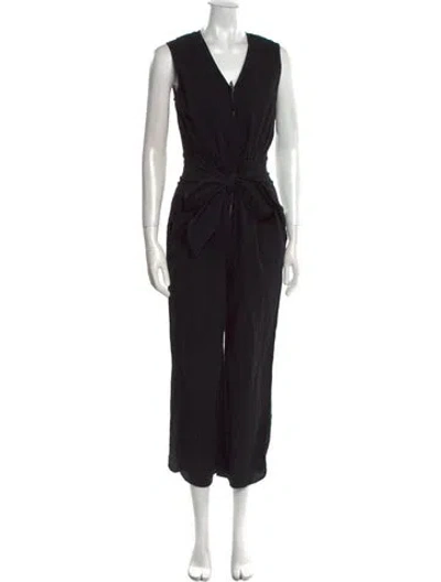 Pre-owned Zero + Maria Cornejo V-neck Jumpsuit In Black