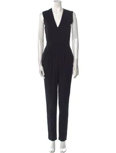 Pre-owned Zero + Maria Cornejo V-neck Jumpsuit In Black