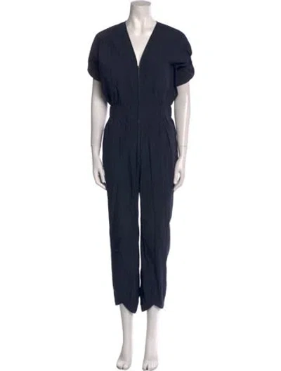 Pre-owned Zero + Maria Cornejo V-neck Jumpsuit In Black