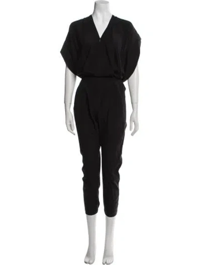 Pre-owned Zero + Maria Cornejo V-neck Jumpsuit In Black