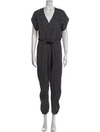 Pre-owned Zero + Maria Cornejo V-neck Jumpsuit In Black