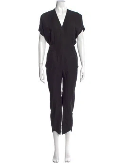 Pre-owned Zero + Maria Cornejo V-neck Jumpsuit In Black