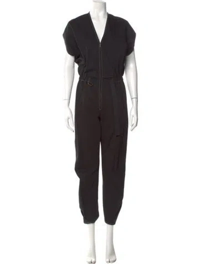 Pre-owned Zero + Maria Cornejo V-neck Jumpsuit In Black