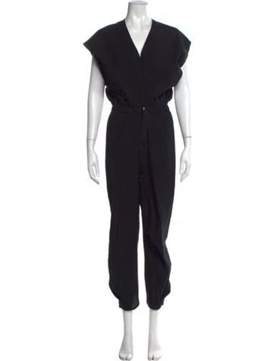 Pre-owned Zero + Maria Cornejo V-neck Jumpsuit In Black