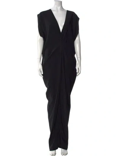 Pre-owned Zero + Maria Cornejo V-neck Jumpsuit In Black